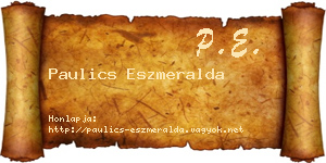 Paulics Eszmeralda névjegykártya